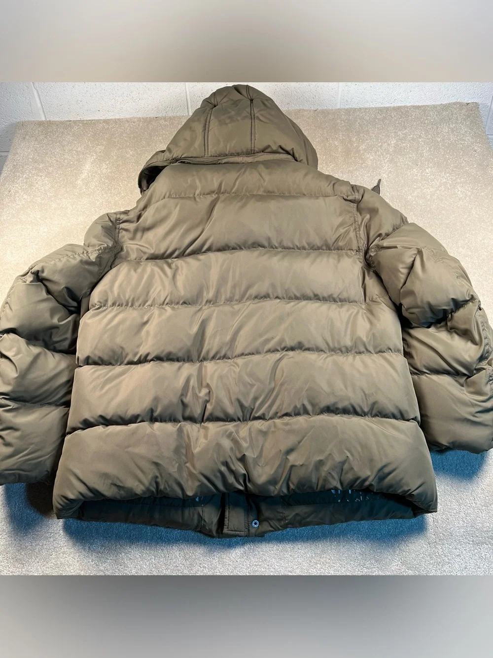 Andrew Marc New York Down Filled Puffer Coat Green Removable Hood Faux Fur XXL